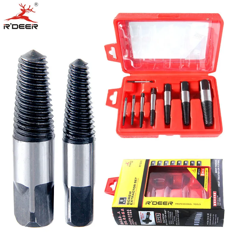 Buy 8pcs Screw Extractor Damaged 3 50mm Broken Screws Removal Tool Drill Bits