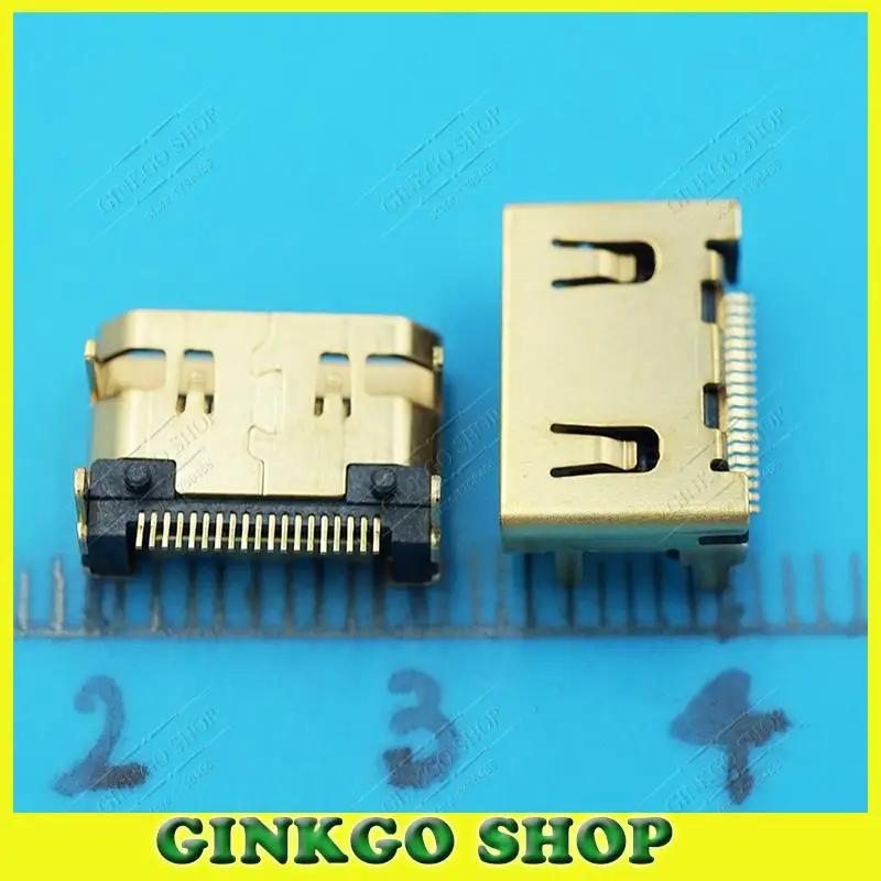 20 шт./лот мини HDMI-совместимый разъем 19pin Jack для планшетных ПК ноутбуков и т. Д.