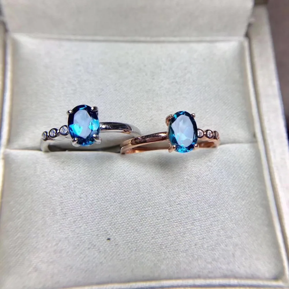 Женское кольцо с голубым топазом Fidelity ювелирное изделие из стерлингового