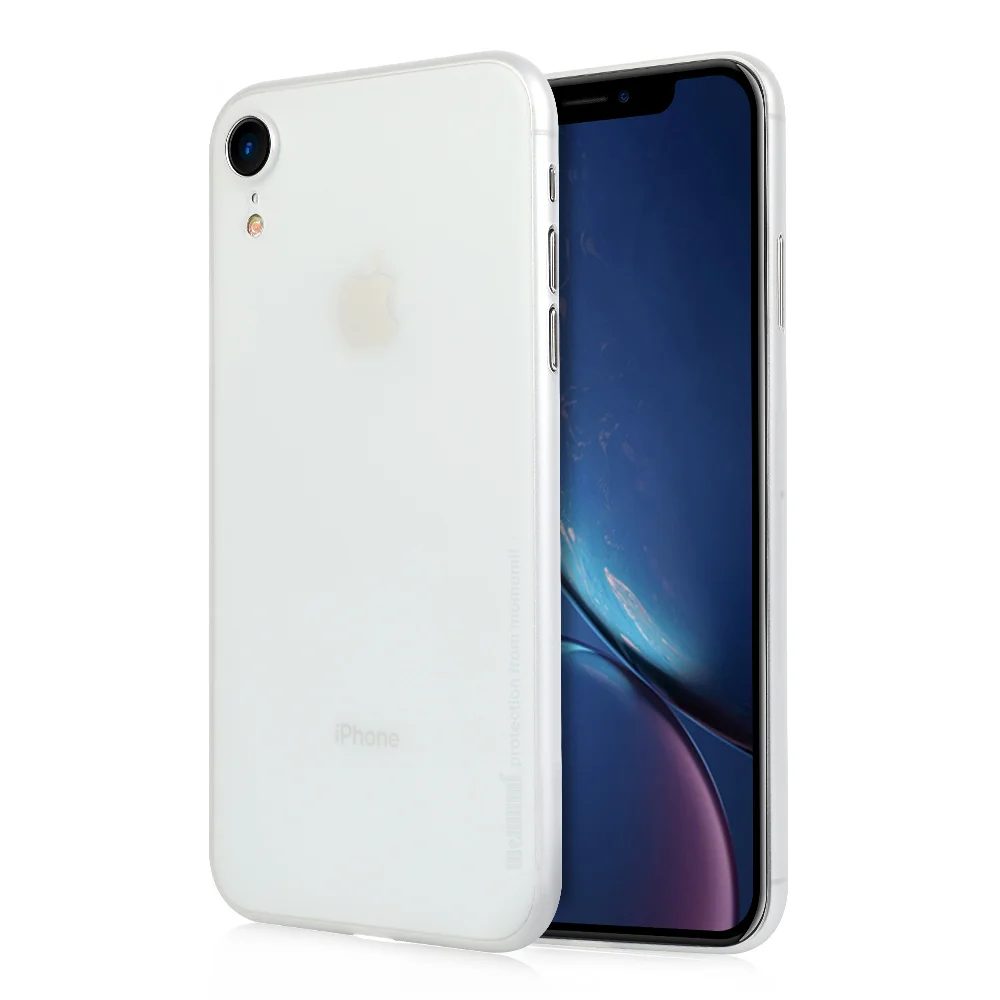 Чехол memumi для iPhone XR 6,", ультратонкий 0,3 мм PP матовый чехол для iPhone XR Тонкий чехол для телефона с защитой от отпечатков пальцев - Цвет: Translucent White