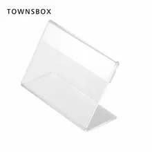 10 шт. T1.3mm прозрачный l-образный Настольный знак ценник этикетка Дисплей Стенд Бумага продвижение имя карты стол рамка этикетка Дисплей Держатель