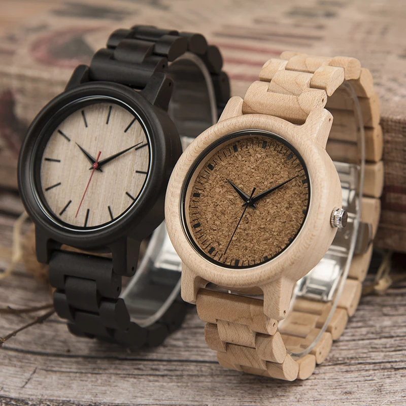 

DODO DEER Wood Watch Bezel Mens Fashion Ebony Wooden Band Watches Private Custom Logo Dress Watch Men A10