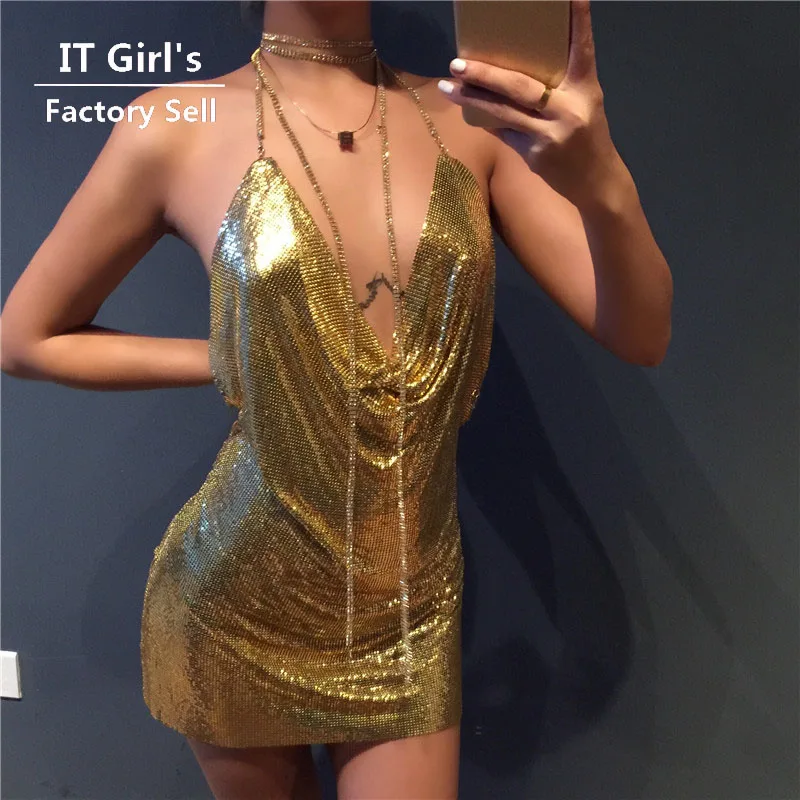 Kendall Jenner S 21st Birthday Dress Silver Gold Y Metal Kendall Jenner S 21st Birthday Dress Silver Gold Y Metal Women Evening Party Dresses Vestidos Vintage Club Factory 2017 في