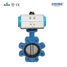 DN100 4 дюйм проушина Тип пневматический клапан бабочка с пружинным возвратом чугунный корпус с Нержавеющая сталь 304 диск опорная шайба из этилен-пропиленового каучука 150LB