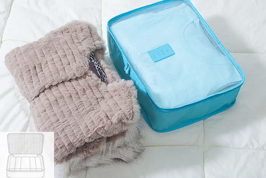 Mara's Dream, 6 шт., полиэстер, упаковка, куб, Женская дорожная сумка, водонепроницаемый, для багажа, одежда, аккуратный, сумка, органайзер, большая емкость, прочная