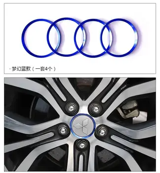 

Car Wheels Cartwheel Circle Cover Stickers For Mitsubishi Airtrek ASX Delica D5 Endeavor Montero Outlander 2 3 XL Pajero 2 4