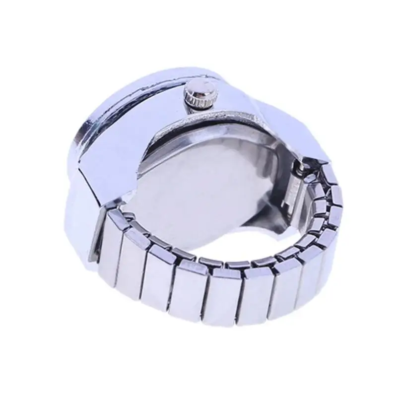 JOCESTYLE Creative Round Stretch Round Elastic Finger Ring Watches Unisex Vintage Fashion Jewelry Pocket Finger Ring Men Women