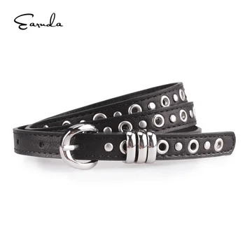 

Earnda 2018 New Designer Belts For Women High Quality PU Leather Rivets Belt Waist Street Fashion Pin Buckle Strap Female Cintos