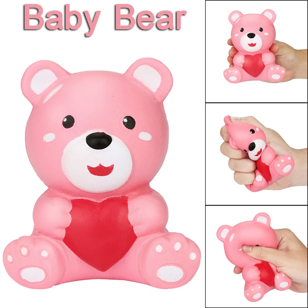 Funny Squishy Toy Slow Rising Squeeze Kid Toys Kawaii Cartoon Baby Bear Squishy Slow Rising