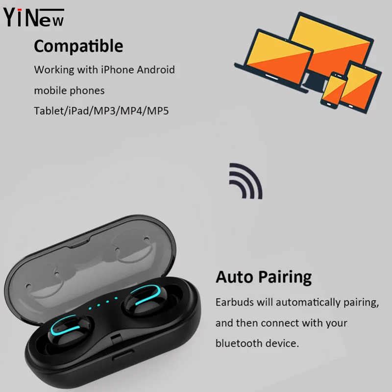 Q13S TWS Bluetooth 5 0 гарнитура Мини Близнецы беспроводные стерео наушники вакуумные