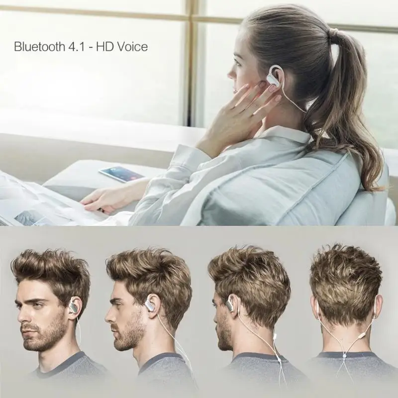 

Wireless Bluetooth 4.1 Stereo Waterproof Sport Running Ear Hook Earphone for Xiaomi Support iOS Devices Such as iPhone Macbook