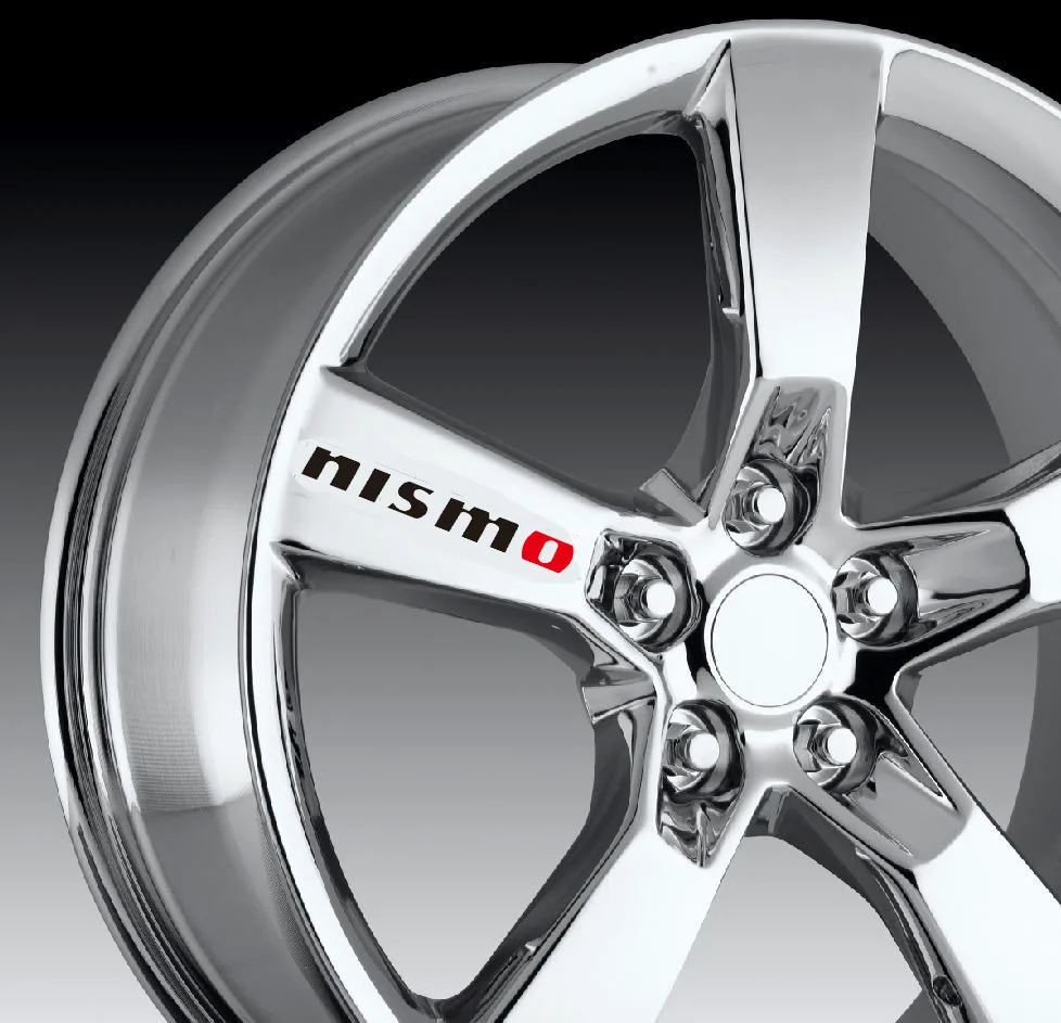 4 шт./лот Nismo для автомобильных дисков декоративные Стикеры воздуха Altima Juke Murano