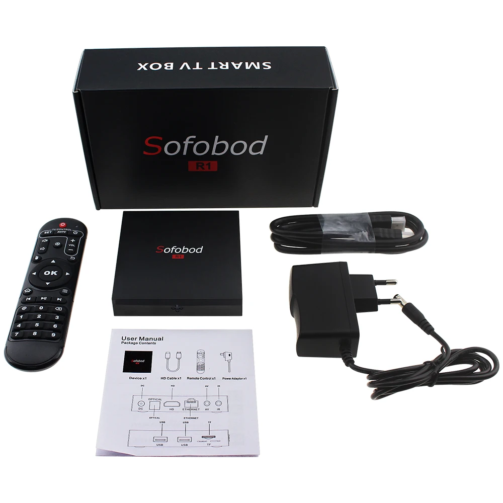 Sofobod IP tv Box Android 7,1 Amlogic S905W четырехъядерный 1G/8G wifi 4 K 1080 P Поддержка iptv телеприставка беспроводная клавиатура Smart tv Box