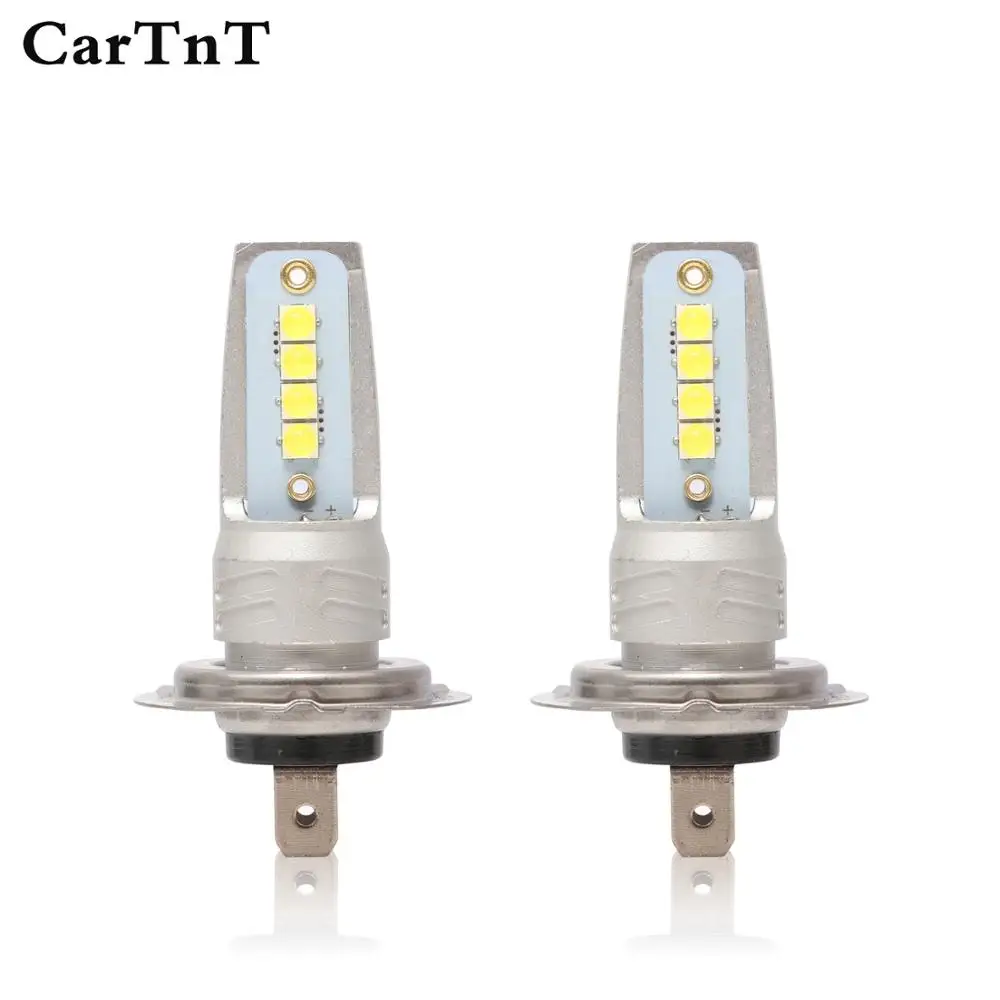 CarTnT 2 шт. H7 H4 фар автомобиля H8 H9 9005 9006 H11 HB3 HB4 3535SMD светодиодный лампы 24 V 2000LM 6500 к авто