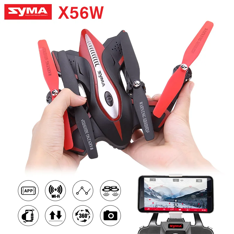 2017 Syma новейший дизайн складной Квадрокоптер X56W 0.3MP камера с Wi Fi в режиме реального