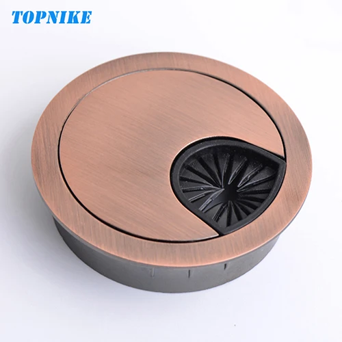 TOPNIKE 50mm 53mm 60mm Computer Desk Wire Hole Cover Zinc Alloy Round