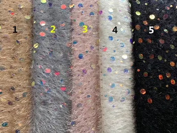 

High Quality African Lace White Sequin Embroidered High Quality French Tulle Net Lace Sequence Lace Fabric With Tassels