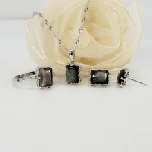 Гарантированный s925 Серебряный комплект ювелирных изделий романтический Абалон оболочки для женщин с натуральным драгоценным камнем аксессуары