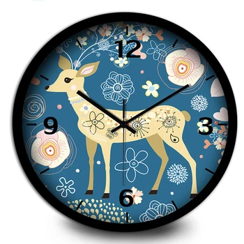 

Simple Cute Creative Modern Living Room Clock Retro Wooden Wall Clock Silent Relogio Parede Turntable Needles Clocks 60A096