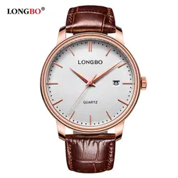 LONGBO модные BrandLeather пары Наручные часы мужские Для женщин часы Дата Календарь Водонепроницаемый 5020