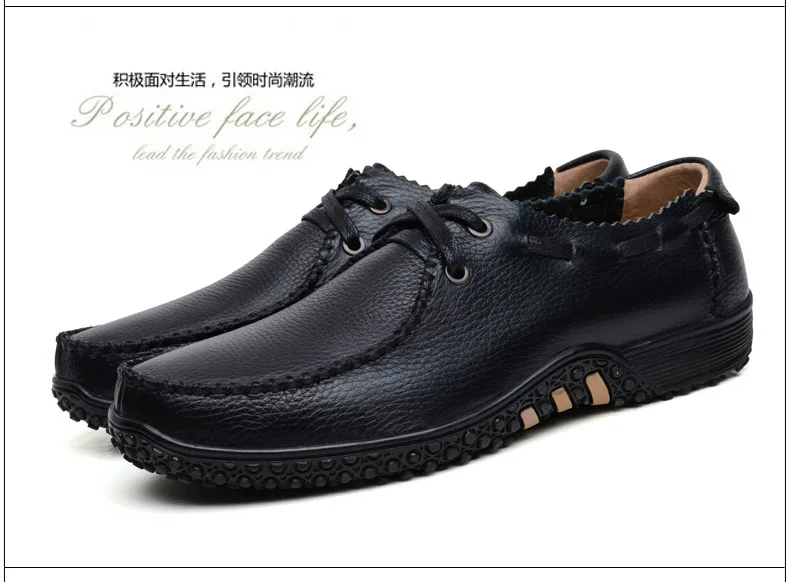 Merkmak/повседневная мужская обувь из натуральной кожи; модная дышащая обувь для вождения в деловом стиле; мужская обувь на плоской подошве размера плюс 37-47; Прямая поставка