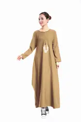 Мода Абая мусульманские для девочек длинное платье Турецкий женская одежда паранджу Дубай арабские djellaba платье с вышивкой