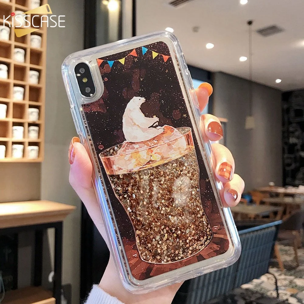 

KISSCASE Bling Quicksand Phone Case For Samsung galaxy a7 2018 a50 j4 j6 2018 Case for fundas Samsung a7 2018 a50 Funda Capa