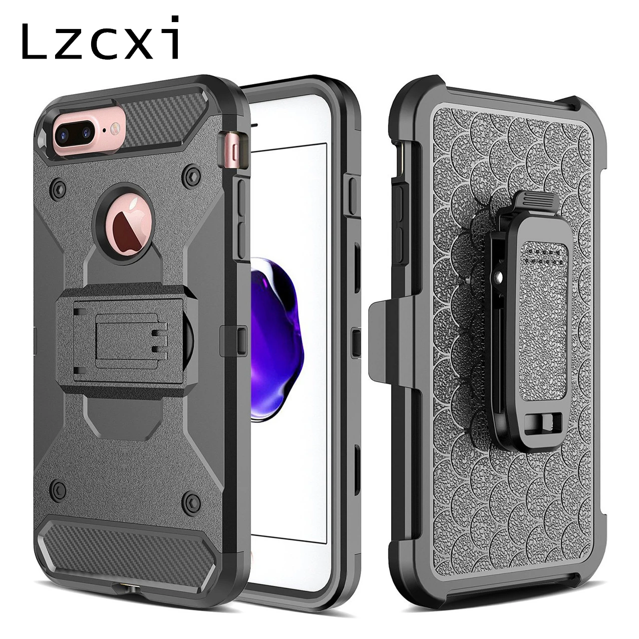 

Rugged Armor Shockproof Phone Cases for iPhone Xs Max Xr X 8 7 6 6S Plus 5 5S SE Stand Shell Belt Clip Holster Protect Cover