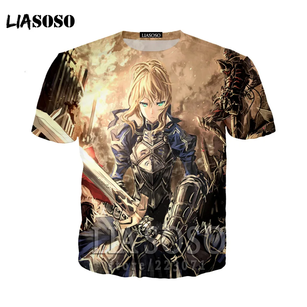 

LIASOSO fate stay night in men's T-shirt anime 3D printing Fate Zero T shirt Cosplay Stampa Destino zero FA07