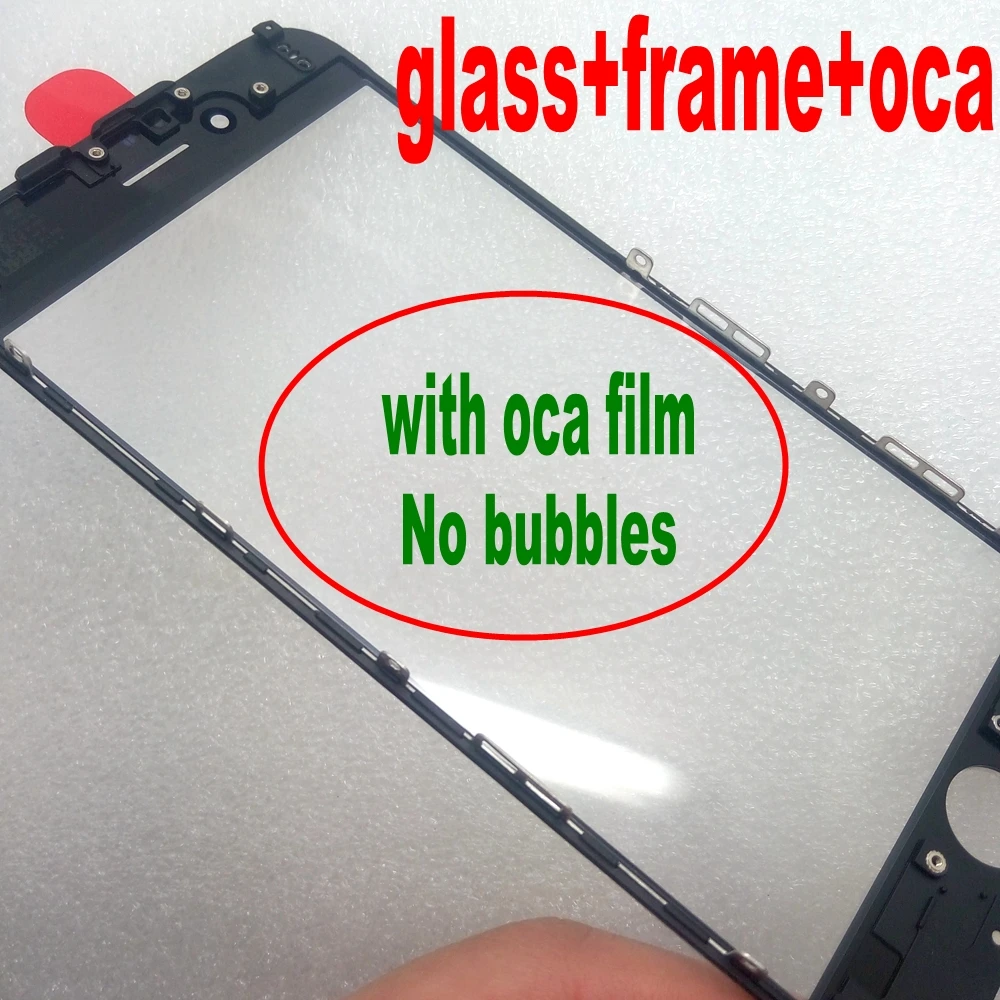 imágenes para 10 unids prensado en frío frente de vidrio + frame + oca para el iphone 5 5s 5c 5SE Exterior de Cristal con el Marco Del Bisel con oca lcd de reparación parte imágenes para 10 unids prensado en frío frente de vidrio + frame + oca para el iphone 5 5s 5c 5SE Exterior de Cristal con el Marco Del Bisel con oca lcd de reparación parte