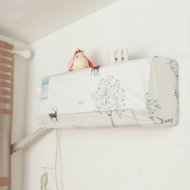 

Sunscreen 1-1.5P Hanging Air Conditioning Dust Cover Proof Waterproof Folding Protective Living Room Bedroom Home Decor 1PC