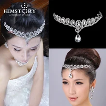 Hot Selling Teardrop Crystal Bridal Frontlet Hair Accessories Hair Jewelry Wedding Jewelry