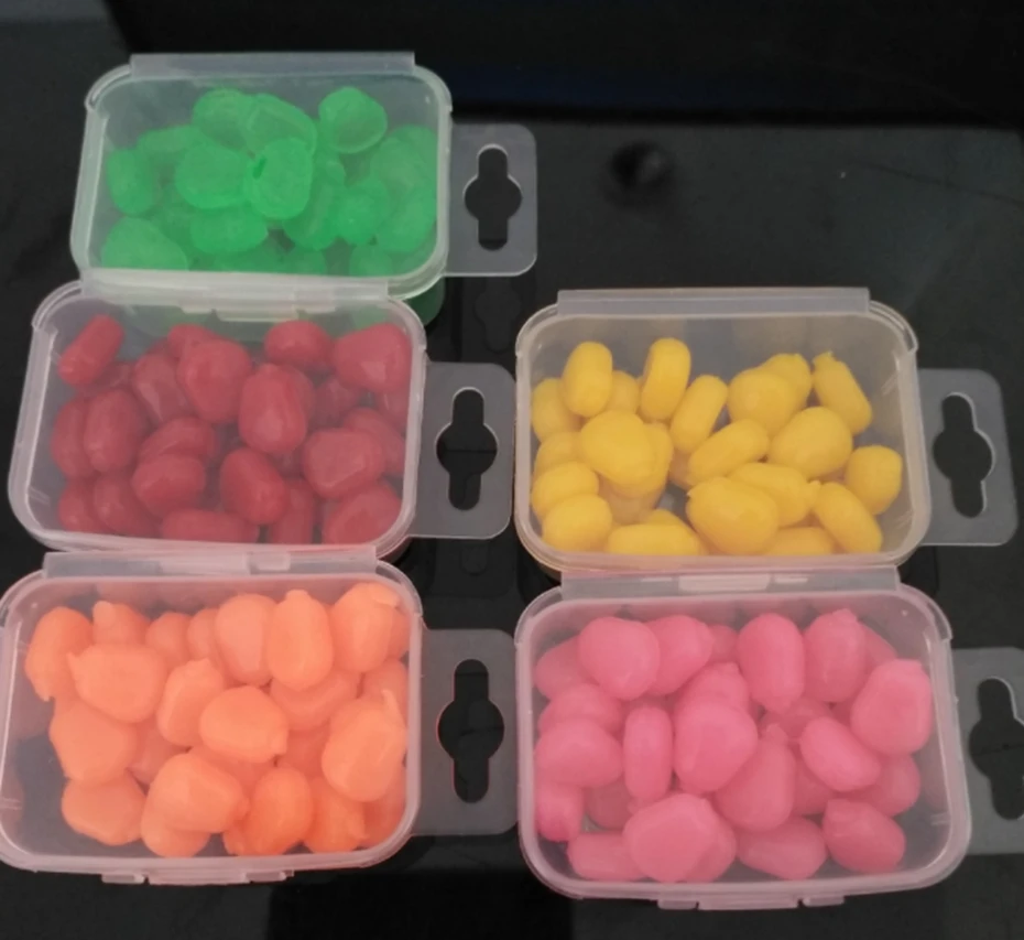 

YINGTOUMAN 2 Box/lot Soft Bait Simulation Corn Kernel 30 Capsules /Box Road Sub-bait Bait Bionic Bait Portable Fishing Tackle