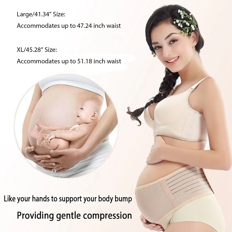 Пояс для беременных, дышащий, для беременных, для живота, с регулируемой спинкой/для поддержки таза-L