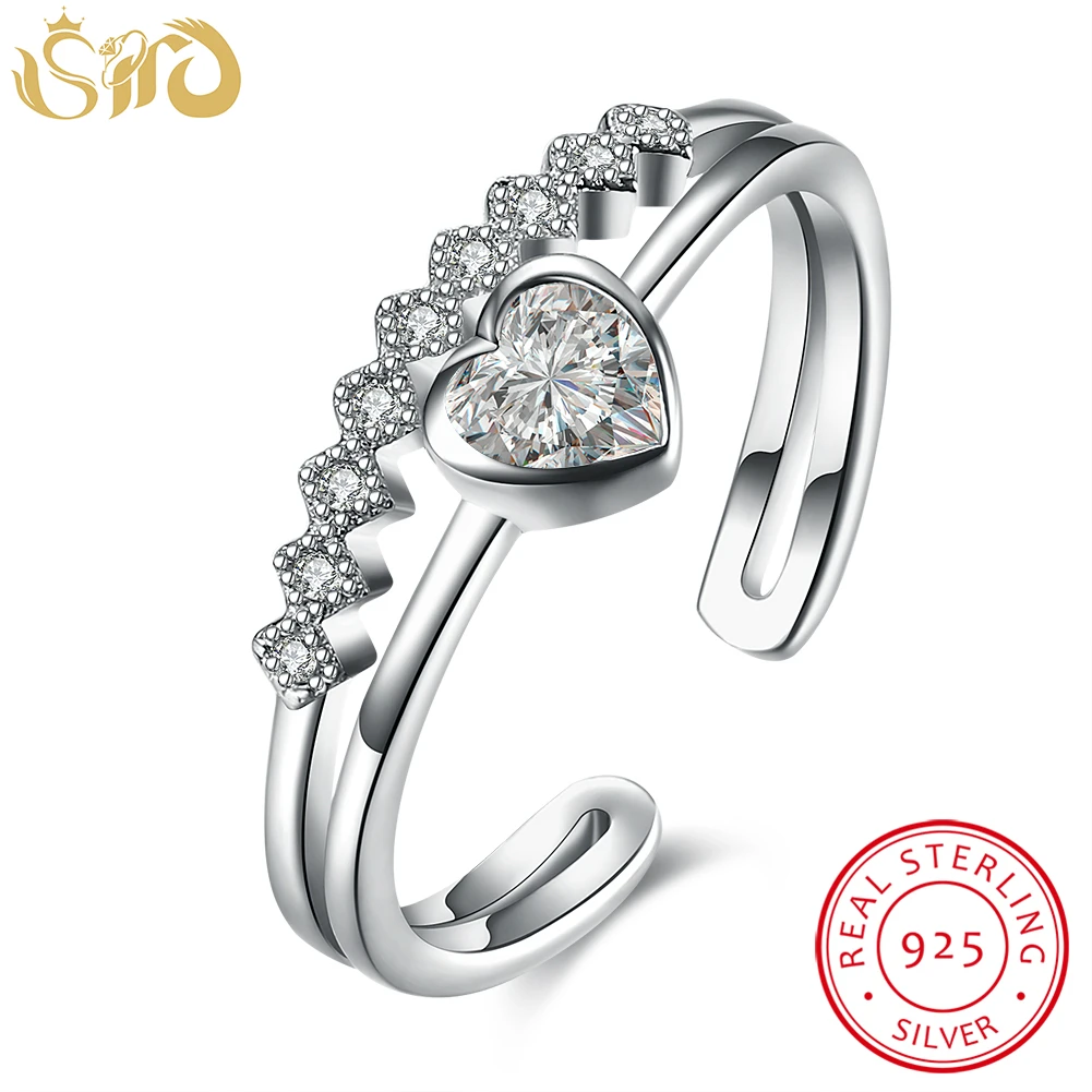 

SHD Refinement 925 Silver Ring Prong Setting Shiny CZ Women 925 Sterling Silver Wedding Bands Fashion Jewelry Accessories