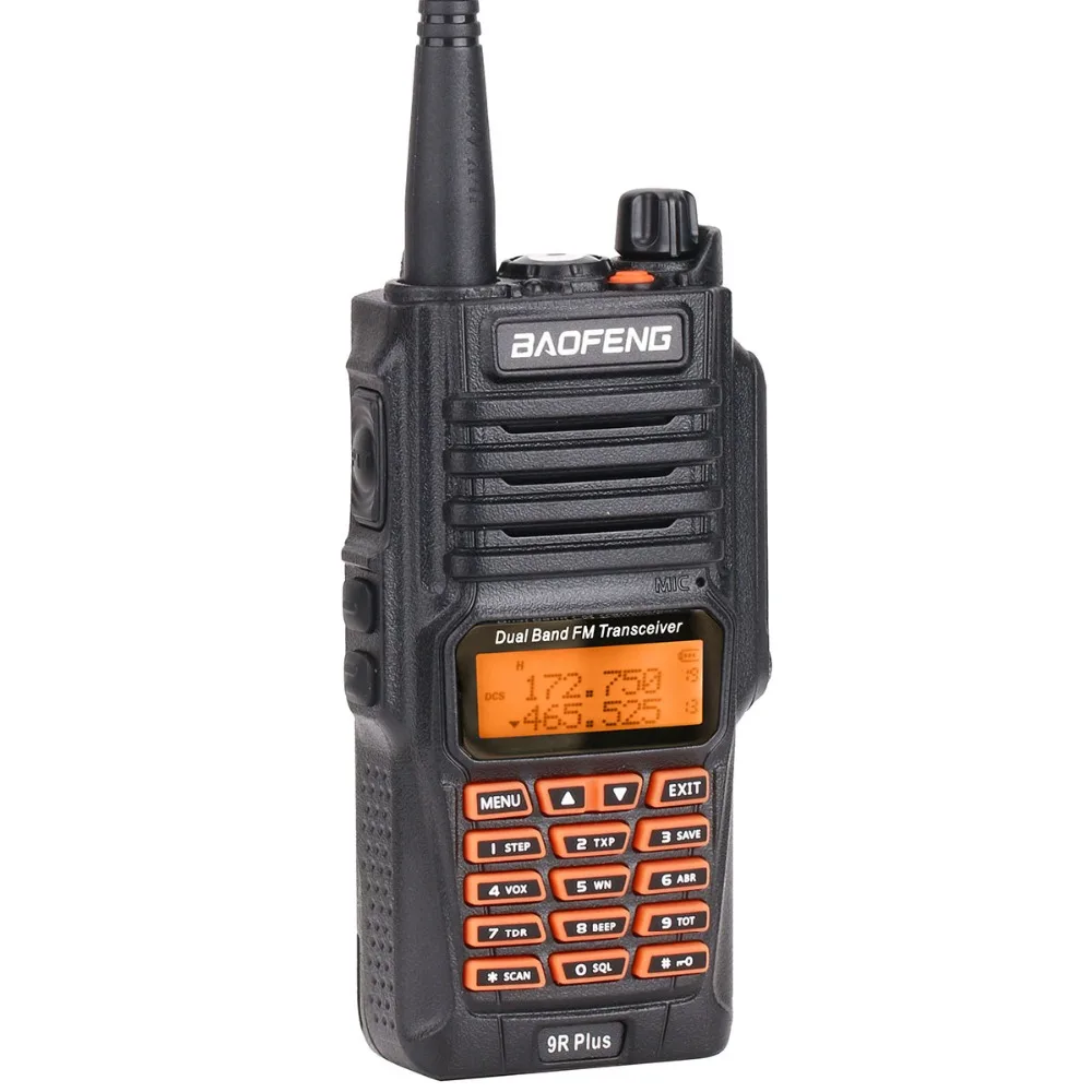 2 шт. Baofeng UV-9RPlus 8 Вт Высокая мощность 2800 мАч батарея UHF VHF Двухдиапазонная IP67 водонепроницаемая рация обновленная BF-UV9R радио