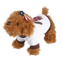 Милый Печатный Летний жилет для щенка маленькая собака кошка одежда жилет футболка одежда костюмы животных Бульдог