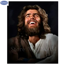 5D DIY Алмазная вышивка распродажа фото на заказ Алмазная вышивка крестиком, полная квадратная мозаика счастливый Иисус картина Стразы