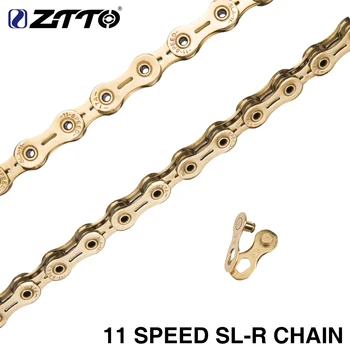 

ZTTO 11s SL Golden Half Hollow Chain 22s 11 Speed MTB Mountain Bike Road High Quality Durable Gold For Parts K7 System