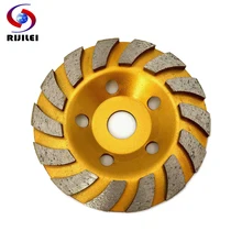 RIJILEI 125mm Diamond grinding cup disc 5inch Turbo Row Diamond Grinding Wheel Marble Abrasive pad for stone Polishing pad HC01 RIJILEI 125mm Diamond grinding cup disc 5inch Turbo Row Diamond Grinding Wheel Marble Abrasive pad for stone Polishing pad HC01