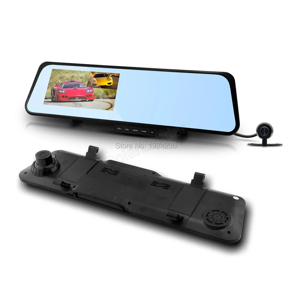 Лучшие продажи автомобиля зеркало заднего вида камера видео цифровой видеорегистратор для автомобиля двойной объектив Full HD 1080 P видеокамера Dash Cam G-Senor ночного видения