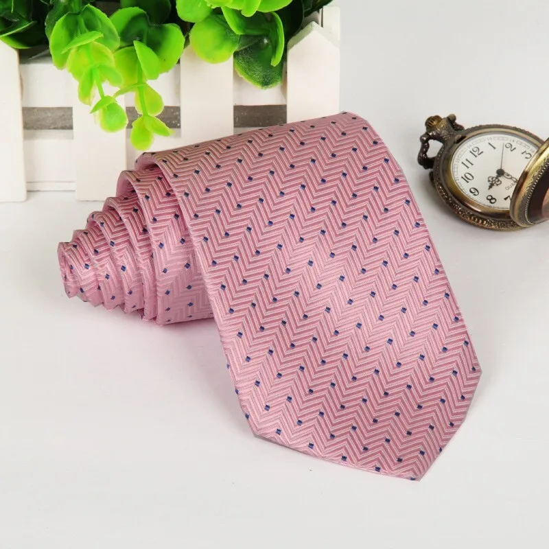 Ярко-розовый и синий галстук в горошек 8 см gravatas Новое поступление галстуки для мужчин модные галстуки в повседневном стиле для мужчин