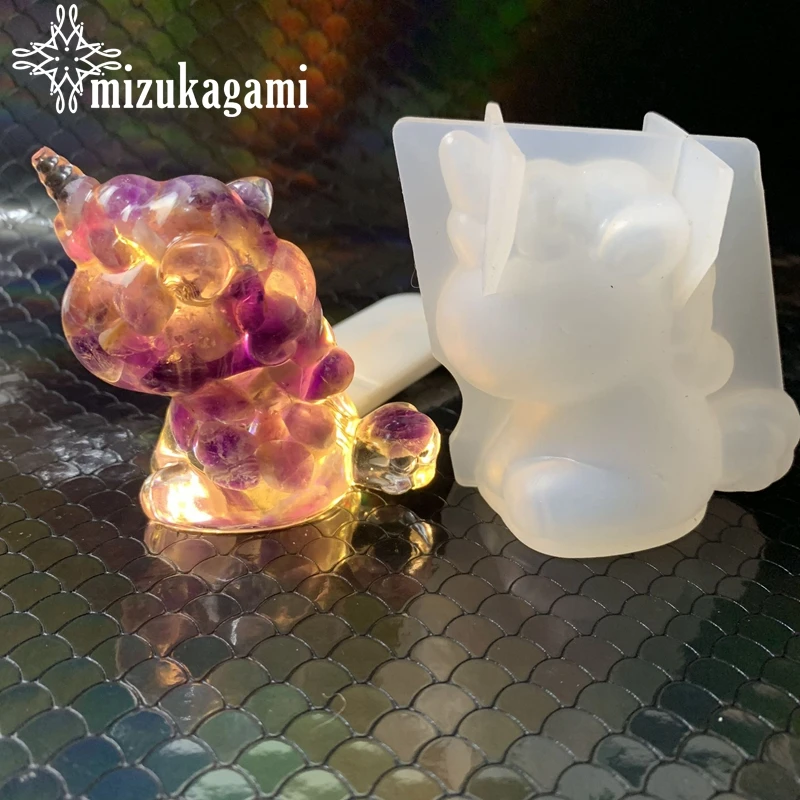 

UV Resin Jewelry Liquid Silicone Mold 3D Cartoon Animal Aromatherapy Candle Molds For DIY Intersperse Decorate Making Jewelry