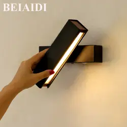 Beiaidi Nordic вращающийся свет светодиодный настенный светильник Современный Творческий чтения Утюг настенный светильник для детей Спальня