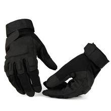 Мужские перчатки полный палец военные в стиле армии полиции защитные перчатки скорость сухой анти-скользкие кожаные тактические перчатки