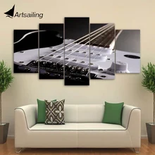 HD Printed 5 Piece canvas Art Guitar Paintings Framed Musical Instruments Wall Pictures For Living Room Free Shipping CU-1742A