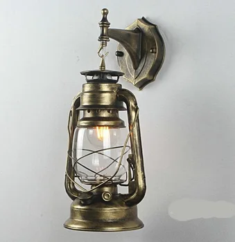 

New The kerosene lamp wall lamp bar balcony aisle European retro decorative lighting reminiscent of iron lantern GY127