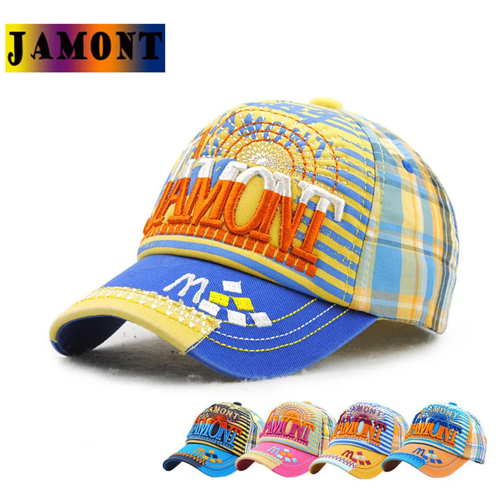 

JAMONT embroidery high quality kids baseball cap outdoor drop shipping children trendy casquette unisex boys girls hat 52-56cm