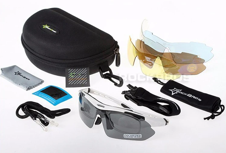ROCKBROS поляризованные солнцезащитные очки для велоспорта для мужчин, спортивные очки для езды на горном велосипеде, защитные очки с 5 линзами