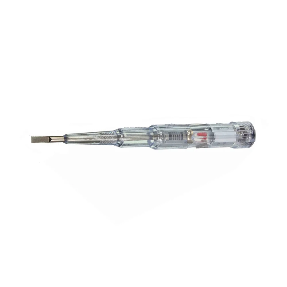 

1pc Mayitr 250V Induced Electric Tester Pen Waterproof Screwdriver Probe Light Voltage Tester Detector With Indicator Light